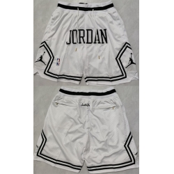 Men Michael Jordan White Shorts