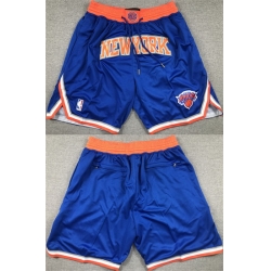 Men New Yok Knicks Royal Shorts