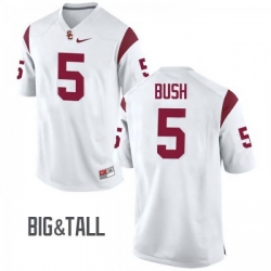 Men USC TROJANS #5 Reggie Bush USC Big Tall University Jerseys White