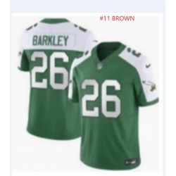 Men Philadelphia Eagles #11 BROWN Green White 2023 F U S E Throwback Vapor Untouchable Limited Stitched Football Jersey