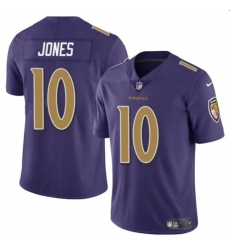 Youth Baltimore Ravens 10 Emory Jones Purple Vapor Limited Football Jersey