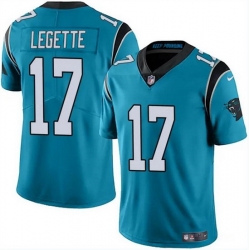 Youth Carolina Panthers 17 Xavier Legette Blue Vapor Limited Stitched Football Jersey