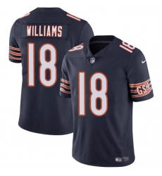 Youth Chicago Bears 18 Caleb Williams Navy 2024 Draft Vapor Stitched Football Jersey