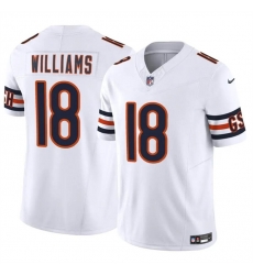 Youth Chicago Bears 18 Caleb Williams White 2024 Draft F U S E Vapor Stitched Football Jersey