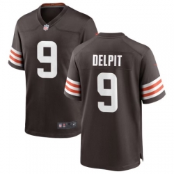 Men Cleveland Browns Grant Delpit #9 Brown Stitched NFL Jersey