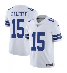 Youth Dallas Cowboys 15 Ezekiel Elliott White Vapor Untouchable Limited Stitched Football Jersey