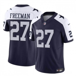 Youth Dallas Cowboys 27 Royce Freeman Navy White 2023 F U S E Thanksgiving Vapor Untouchable Limited Stitched Football Jersey