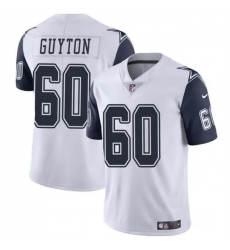 Youth Dallas Cowboys 60 Tyler Guyton White 2024 Draft Color Rush Limited Stitched Football Jersey