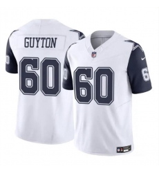 Youth Dallas Cowboys 60 Tyler Guyton White 2024 Draft F U S E Color Rush Limited Stitched Football Jersey