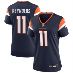 Women Denver Broncos 11 Josh Reynolds Navy 2024 Alternate Stitched Jersey