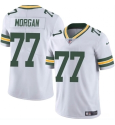 Youth Green Bay Packers 77 Jordan Morgan White 2024 Draft Vapor Untouchable Stitched Jersey