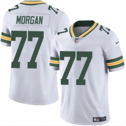 Youth Green Bay Packers 77 Jordan Morgan White 2024 Draft Vapor Untouchable Stitched Jersey