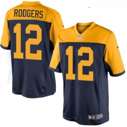 Youth Nike Green Bay Packers 12 Aaron Rodgers Elite Navy Blue Alternate NFL Jersey