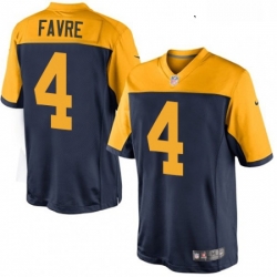 Youth Nike Green Bay Packers 4 Brett Favre Elite Navy Blue Alternate NFL Jersey