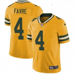 Youth Nike Green Bay Packers 4 Brett Favre Limited Gold Rush Vapor Untouchable NFL Jersey