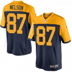Youth Nike Green Bay Packers 87 Jordy Nelson Limited Navy Blue Alternate NFL Jersey