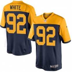 Youth Nike Green Bay Packers 92 Reggie White Elite Navy Blue Alternate NFL Jersey