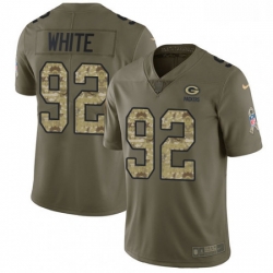 Youth Nike Green Bay Packers 92 Reggie White Limited OliveCamo 2017 Salute to Service NFL Jersey