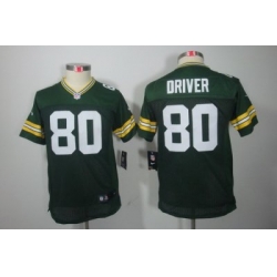 Youth Nike NFL Green Bay Packers #80 Donald Driver Green Color[Youth Limited Jerseys]