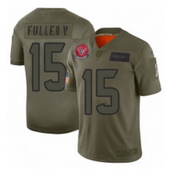 Men Houston Texans 15 Will Fuller V Limited Camo 2019 Salute to Service Football Jersey