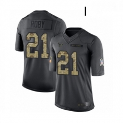 Men Houston Texans 21 Bradley Roby Limited Black 2016 Salute to Service Football Jersey