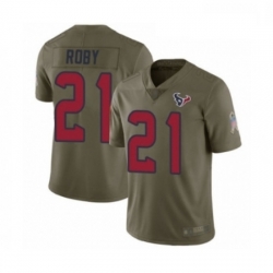 Men Houston Texans 21 Bradley Roby Limited Olive 2017 Salute to Service Football Jersey