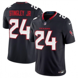 Men Houston Texans 24 Derek Stingley Jr  Navy 2024 Vapor F U S E  Limited Stitched Jersey