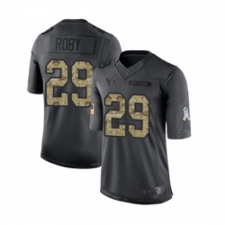 Men Houston Texans 29 Bradley Roby Limited Black 2016 Salute to Service Football Jersey