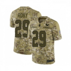 Men Houston Texans 29 Bradley Roby Limited Camo 2018 Salute to Service Football Jersey