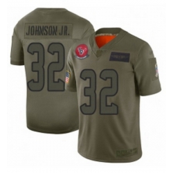 Men Houston Texans 32 Lonnie Johnson Limited Camo 2019 Salute to Service Football Jersey