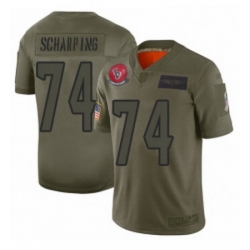 Men Houston Texans 74 Max Scharping Limited Camo 2019 Salute to Service Football Jersey