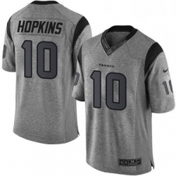 Men Nike Houston Texans 10 DeAndre Hopkins Limited Gray Gridiron NFL Jersey