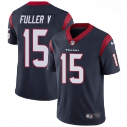 Men Nike Houston Texans 15 Will Fuller V Limited Navy Blue Team Color Vapor Untouchable NFL Jersey