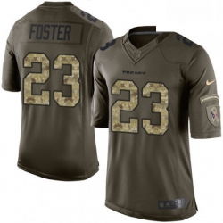 Men Nike Houston Texans 23 Arian Foster Limited Green Salute to Service NFL Jersey