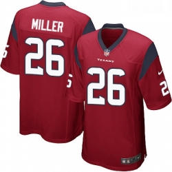 Men Nike Houston Texans 26 Lamar Miller Game Red Alternate NFL Jersey