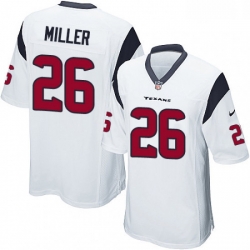 Men Nike Houston Texans 26 Lamar Miller Game White NFL Jersey