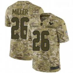 Men Nike Houston Texans 26 Lamar Miller Limited Camo 2018 Salute to Service NFL Jersey