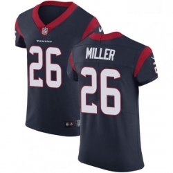 Men Nike Houston Texans 26 Lamar Miller Navy Blue Team Color Vapor Untouchable Elite Player NFL Jersey