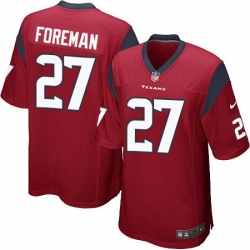 Men Nike Houston Texans 27 DOnta Foreman Game Red Alternate NFL Jersey
