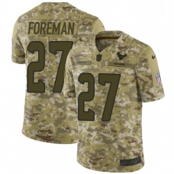 Men Nike Houston Texans 27 DOnta Foreman Limited Camo 2018 Salute to Service NFL Jerse
