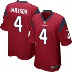Men Nike Houston Texans 4 Deshaun Watson Game Red Alternate NFL Jersey