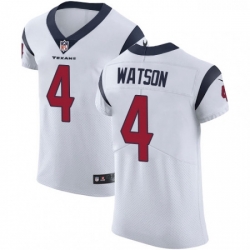 Men Nike Houston Texans 4 Deshaun Watson White Vapor Untouchable Elite Player NFL Jersey