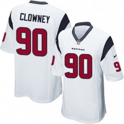 Men Nike Houston Texans 90 Jadeveon Clowney Game White NFL Jersey