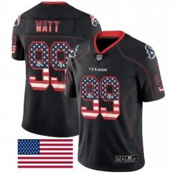 Men Nike Houston Texans 99 JJ Watt Limited Black Rush USA Flag NFL Jersey