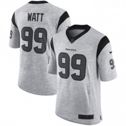 Men Nike Houston Texans 99 JJ Watt Limited Gray Gridiron II NFL Jersey