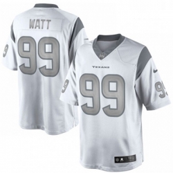 Men Nike Houston Texans 99 JJ Watt Limited White Platinum NFL Jersey