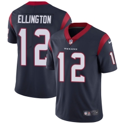 Men Nike Texans #12 Bruce Ellington Navy Blue Team Color Stitched NFL Vapor Untouchable Limited Jersey