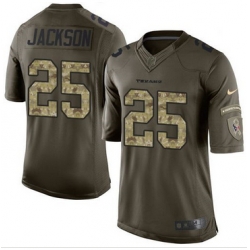 Nike Houston Texans #25 Kareem Jackson Green Men 27s Stitched NFL Limited Salute to Service Jersey
