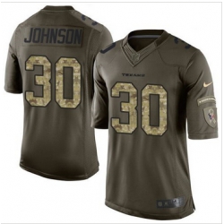 Nike Houston Texans #30 Kevin Johnson Green Men 27s Stitched NFL Limited Salute to Service Jersey