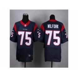 Nike Houston Texans 75 Vince Wilfork blue Elite NFL Jersey
